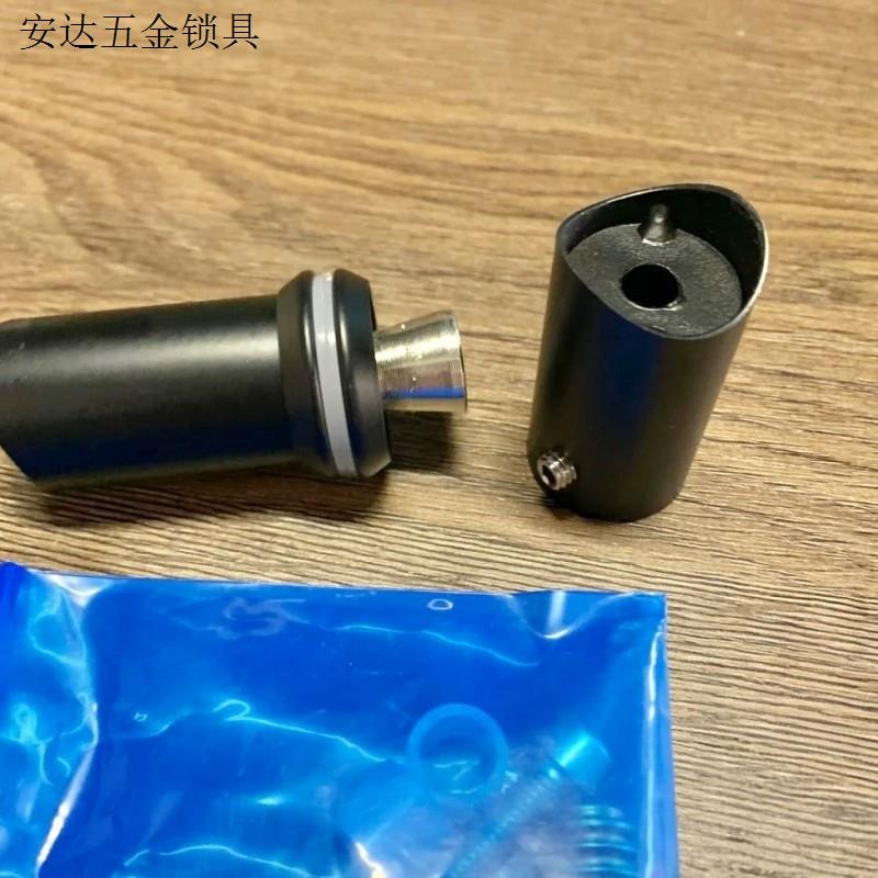 不锈钢圆管大门玻璃门把手加厚方管固定脚双边木头拉手拉手脚配. - 图0
