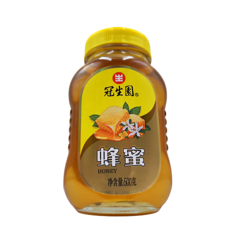 上海冠生园蜂蜜500g瓶装油菜花洋槐荆条蜂蜜柠檬茶柚子茶烘焙原料