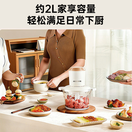 奥克斯绞肉机家用电动小型绞肉馅机全自动搅拌机多功能绞菜料理机 - 图3