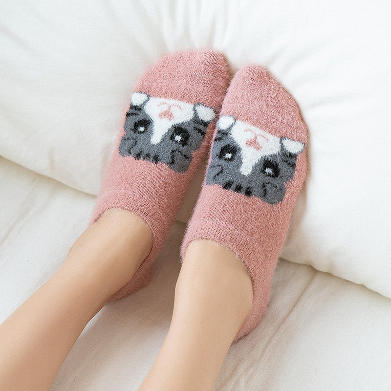 室内袜套女船袜女高跟鞋隐形袜子冬季兔绒硅胶防滑短袜套居家袜子,淘宝优惠券,粉丝福利购,淘宝优惠卷