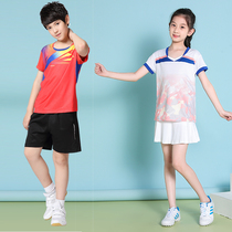 Children Badminton Training Clothing Suit Elementary School Boys Girls Girls Badminton Suit Womens Short Sleeve Ping Pong Tennis Suit Summer