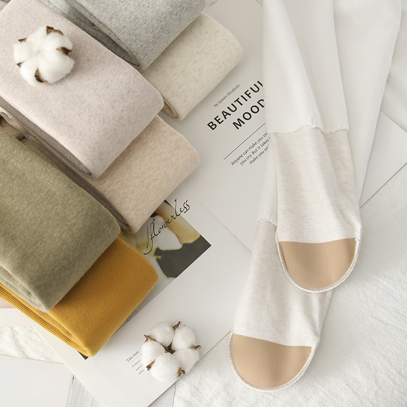 150矮小个子短款竖条纹外穿连裤袜 rosirollan服饰打底裤