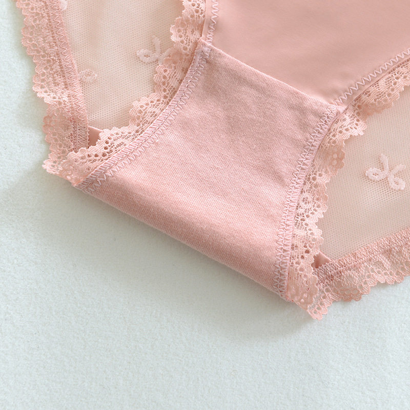 少女纯欲网纱丝质绸缎性感中三角裤 rosirollan服饰打底裤