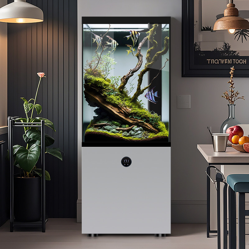 汉霸2025新款鱼缸客厅立式家用底滤小型超白玻璃水族箱智能落地,淘宝优惠券,粉丝福利购,淘宝优惠卷