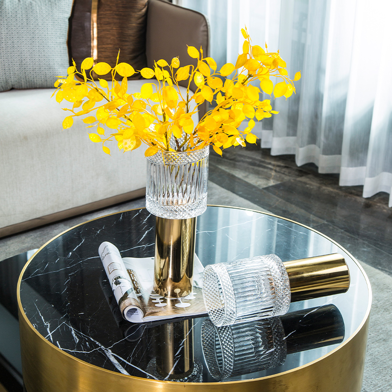 欧式电镀玻璃花瓶摆件客厅插花干花轻奢电视柜餐桌玄关家居装饰品-图3