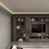 Накладная потолочная металлическая светодиодная линейная линейная лампа для создания двойных век для гостиной