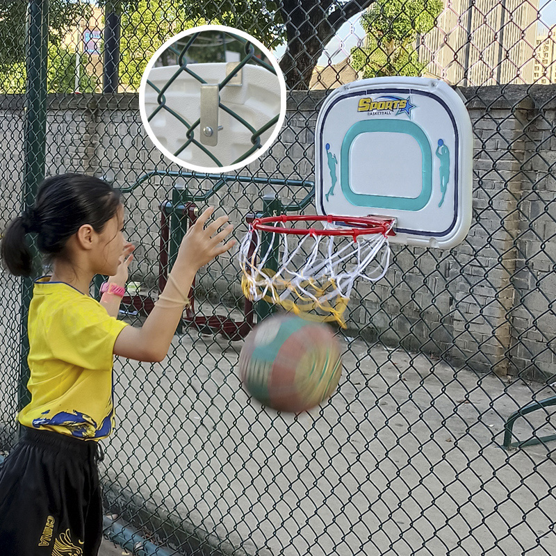 儿童篮球框挂式室外投篮篮圈家用室内篮筐免打孔可折叠移动篮球架 - 图0