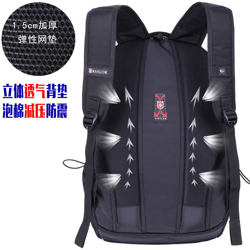 瑞士军士刀男士休闲大容量女双肩包 瑞戈日进双肩背包