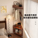 Bedroom corner coat rack and bedside table