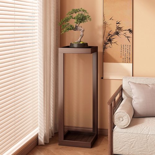 花架子客厅落地式阳台置物架实木新中式花台简约花盆托架2025新款 - 图3