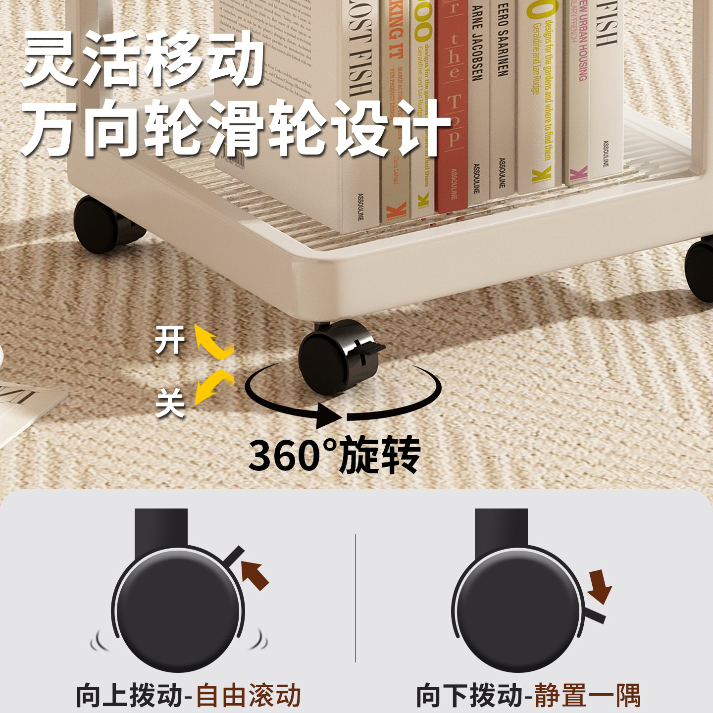 边几客厅移动茶几小推车沙发床头边小桌子置物架奶油风茶桌侧边柜,淘宝优惠券,粉丝福利购,淘宝优惠卷