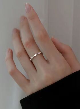 爱心蝴蝶戒指女小众设计感食指戒