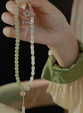 夏日国风竹节叠戴手链