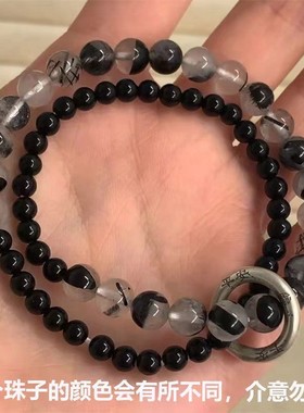 新中式中国风平安扣双层小众手串串珠2025新款高颜值情侣手链手饰