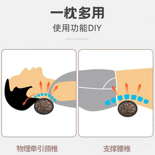 电加热艾草颈椎枕头热敷艾灸枕理疗枕富贵包护颈枕睡觉专用连体枕 - 图1