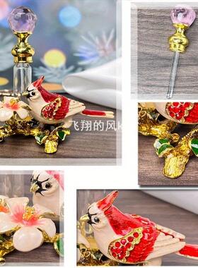 中东阿拉伯空瓶填充小型复古鸟花式水晶玻璃滴管香水分装瓶精油瓶