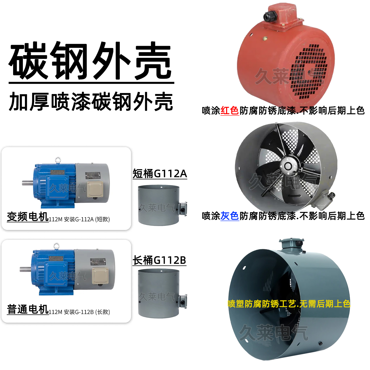 变频电机散热排风扇380V通风机G-71 90 100 112 132 200 280 315A - 图2