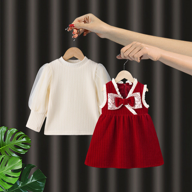 女童连衣裙2025秋冬新款周岁礼服女宝宝加绒加厚洋气时髦套装裙子,淘宝优惠券,粉丝福利购,淘宝优惠卷