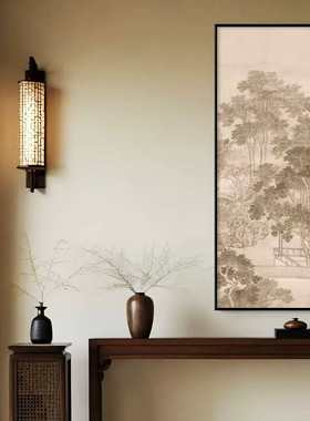新中式装饰画墙壁艺术装饰品竖版中式客厅挂画简约书房氛围布置