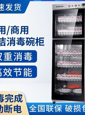 消毒柜家用立式不锈钢大容量碗筷饭店商用双门密胺幼儿园消毒碗柜