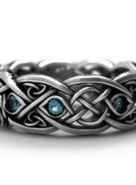 Huitan Viking Nordic Mythology Giant Wolf Men Ring Defense T