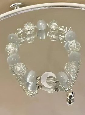 清凉爆花蝴蝶串珠手链女2024新款小众设计感超仙甜美学生闺蜜手串