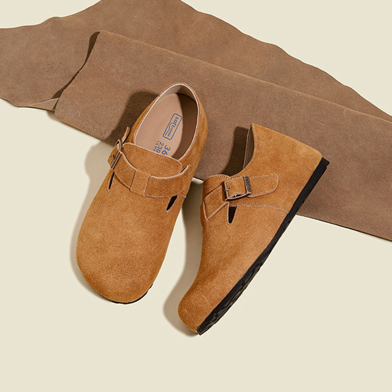 内增高防水勃肯鞋女2025秋冬新款全包加绒厚底懒人鞋百搭博肯单鞋,淘宝优惠券,粉丝福利购,淘宝优惠卷