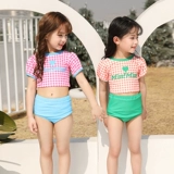 Пляжный купальник для девочек, быстросохнущий детский комбинезон, защита от солнца, в западном стиле