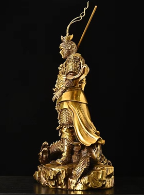 纯铜齐天大圣孙悟空摆件美猴王孙行者铜像客厅玄关办公室装饰品