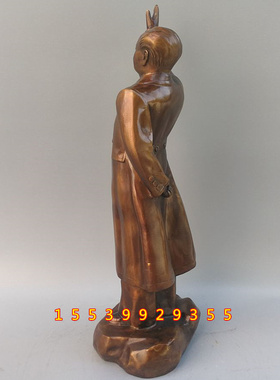 风水纯铜毛主席挥手像一代伟人毛泽东同志像黄铜器家居人物摆件