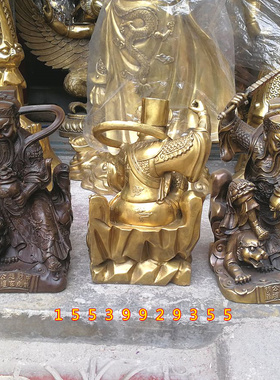 纯铜赵公明摆件武财神像