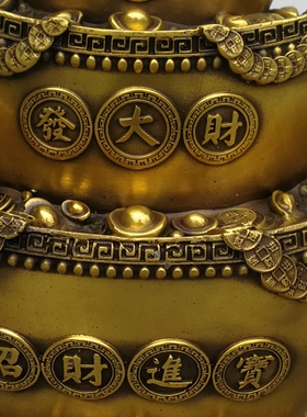 纯铜元宝金蝉四方纳财礼品存钱罐