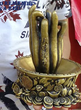 纯铜摆件日进斗金横财工艺品