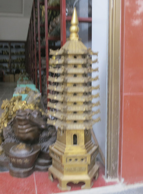 纯铜文昌塔摆件龙头文昌塔千佛宝塔金刚塔家居客厅大号精工装饰
