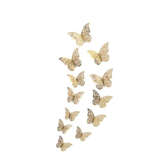 3D three-dimensional simulated butterfly metallic children's room sticker