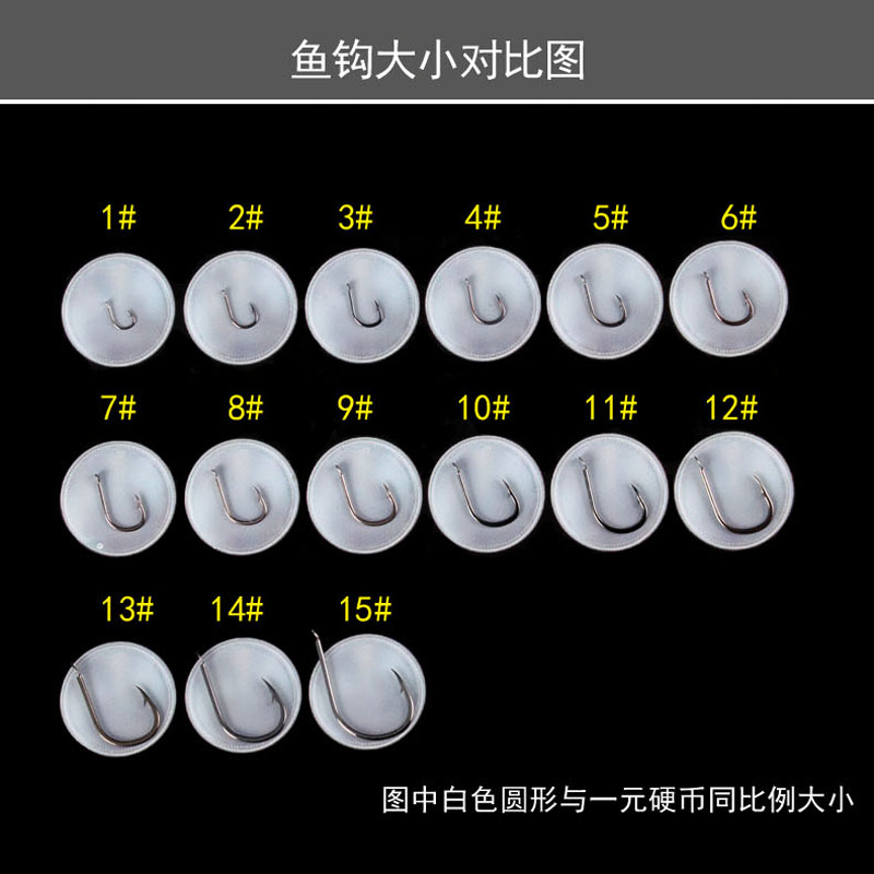 伊势尼进口散装钓鱼钩套装有倒刺钓鱼钩子鲤鱼鲫鱼大物钩渔具用品