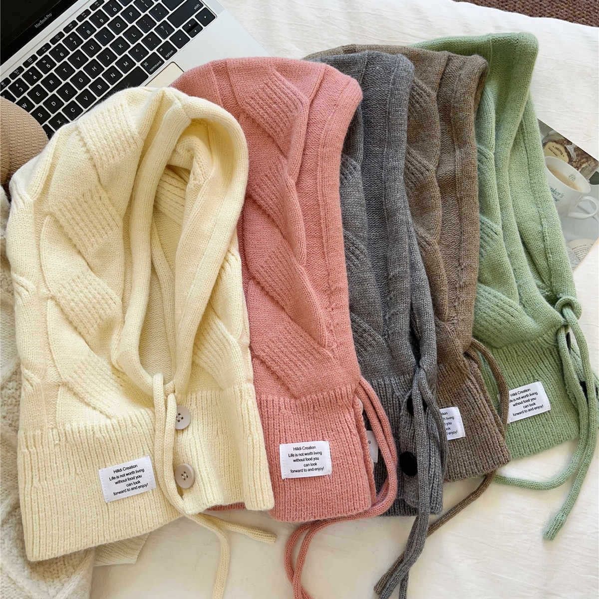 韩版秋冬帽子女款巴拉克拉法帽保暖披肩针织帽围脖一体护耳毛线帽,淘宝优惠券,粉丝福利购,淘宝优惠卷