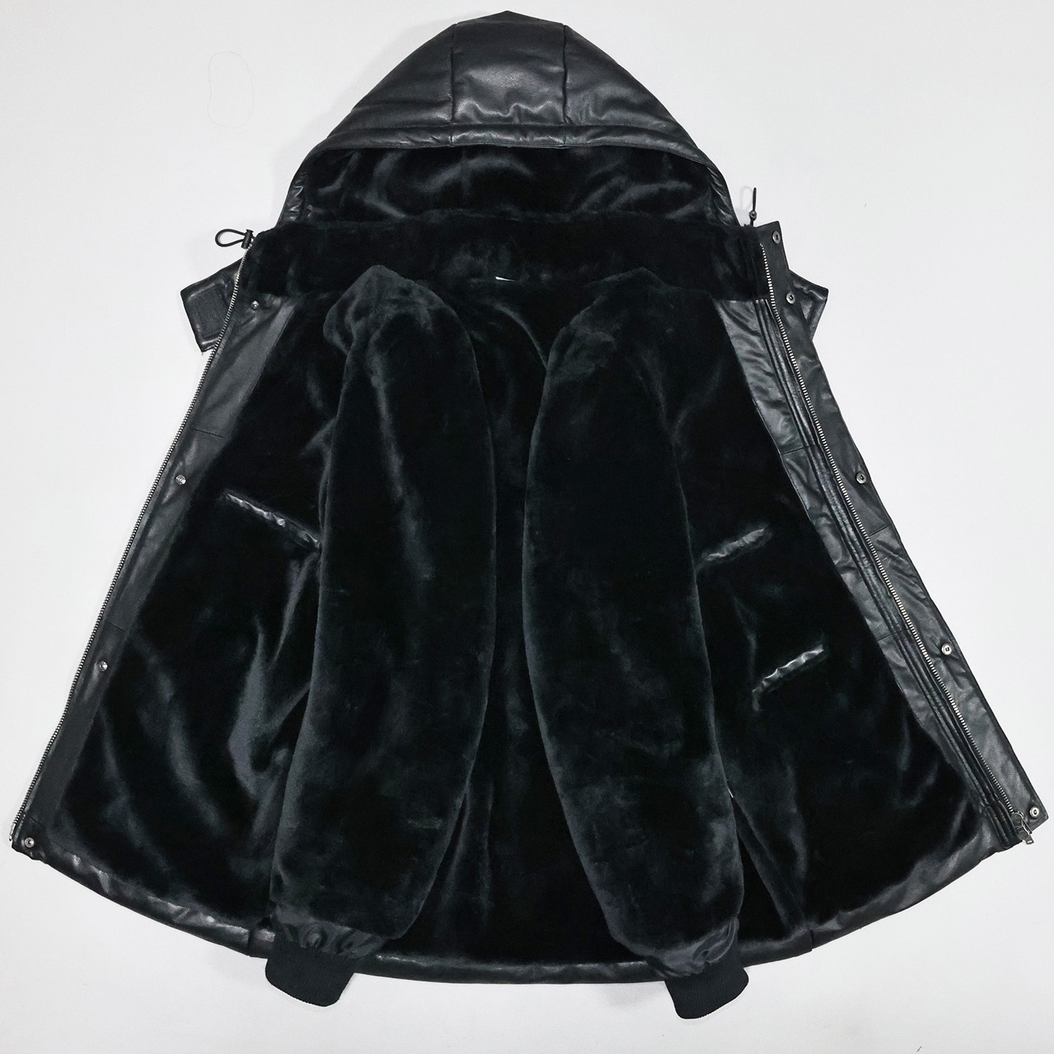 加厚毛绒头层牛皮真皮皮衣男修身立领脱卸帽休闲商务防寒面包服书,淘宝优惠券,粉丝福利购,淘宝优惠卷