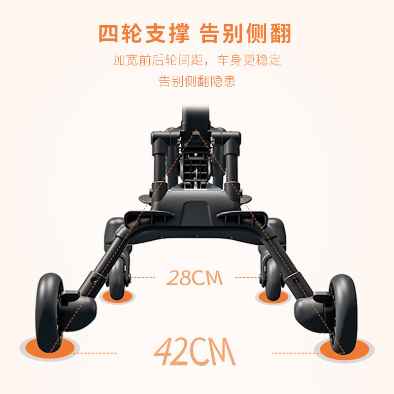 遛娃神器可折叠轻便双向婴儿手推车 miu玩具三轮车