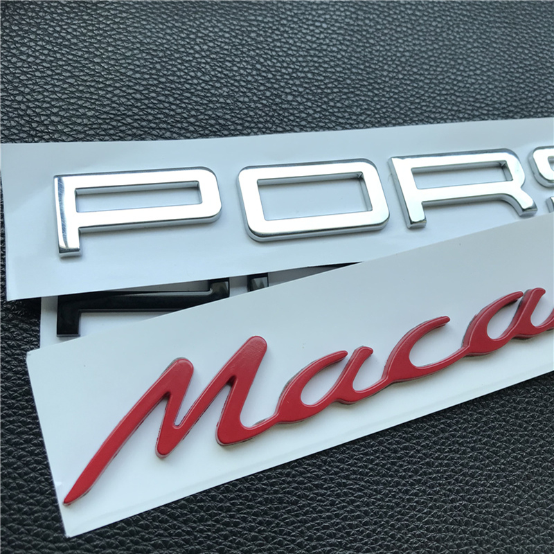 保时捷车标MacanS字标迈凯turbo改装车后尾箱PORSCHE英文字母标志 - 图2