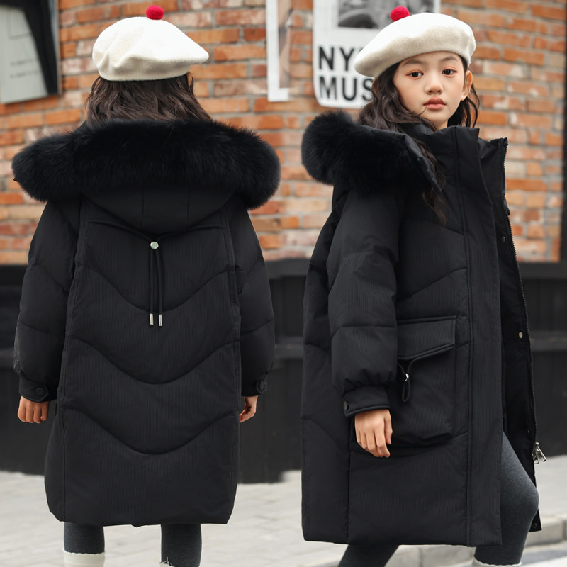 2025新款儿童羽绒服女童中长款中大童加厚白鸭绒亲子装冬装外套,淘宝优惠券,粉丝福利购,淘宝优惠卷