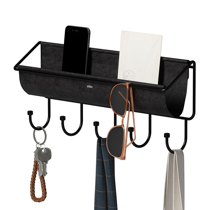 Umbra哈莫可门后挂钩置物架挂衣架收纳创意墙上置物架钥匙门口 - 图2