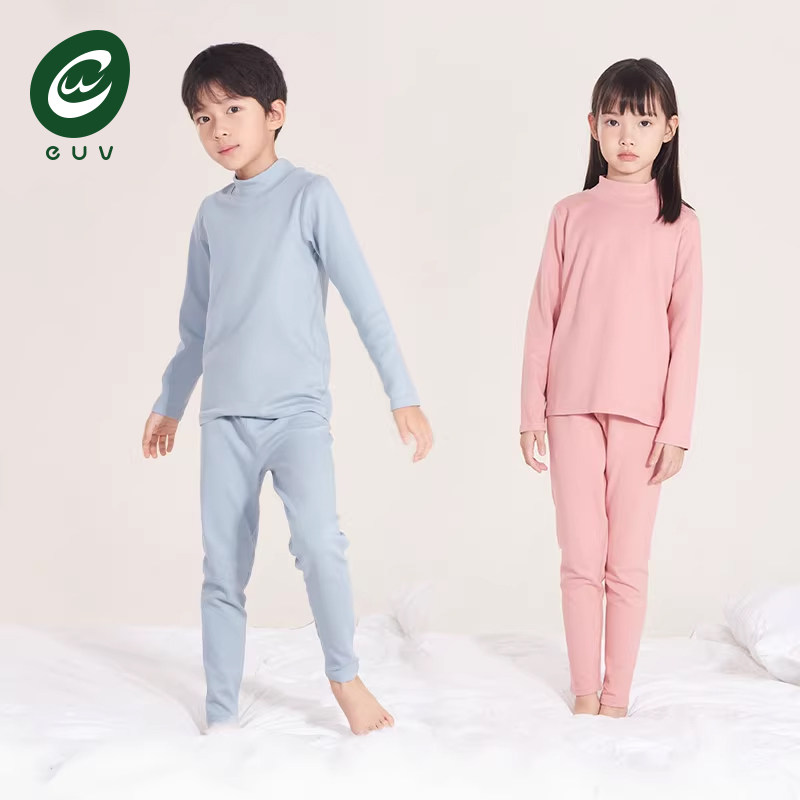 euv 儿童高领秋衣秋裤男女童打底套装纯棉a类棉毛衫中领保暖内衣,淘宝优惠券,粉丝福利购,淘宝优惠卷