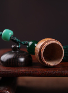 花梨木松果橡果可开合包挂件吊坠