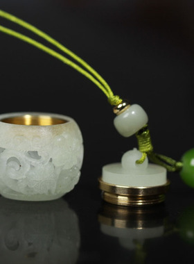 夜光石香囊复古风镂空雕花香器手机链钥匙扣包包挂件diy香薰配饰