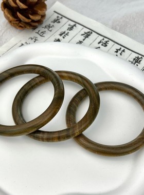 手镯文艺复古绿檀镯子