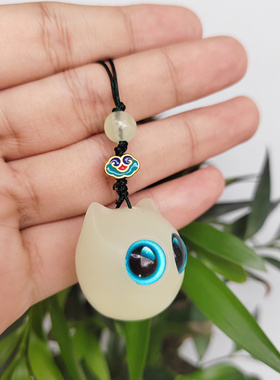 文玩手机链夜光可爱猫咪挂件