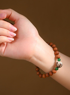 绿檀木佛珠手串菩提女崖柏文艺