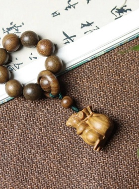 绿檀木小手捻创意礼品礼物1.2cm