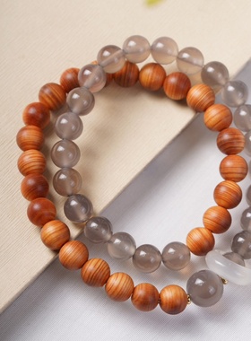 崖柏手串女学生森系木料陈化老料